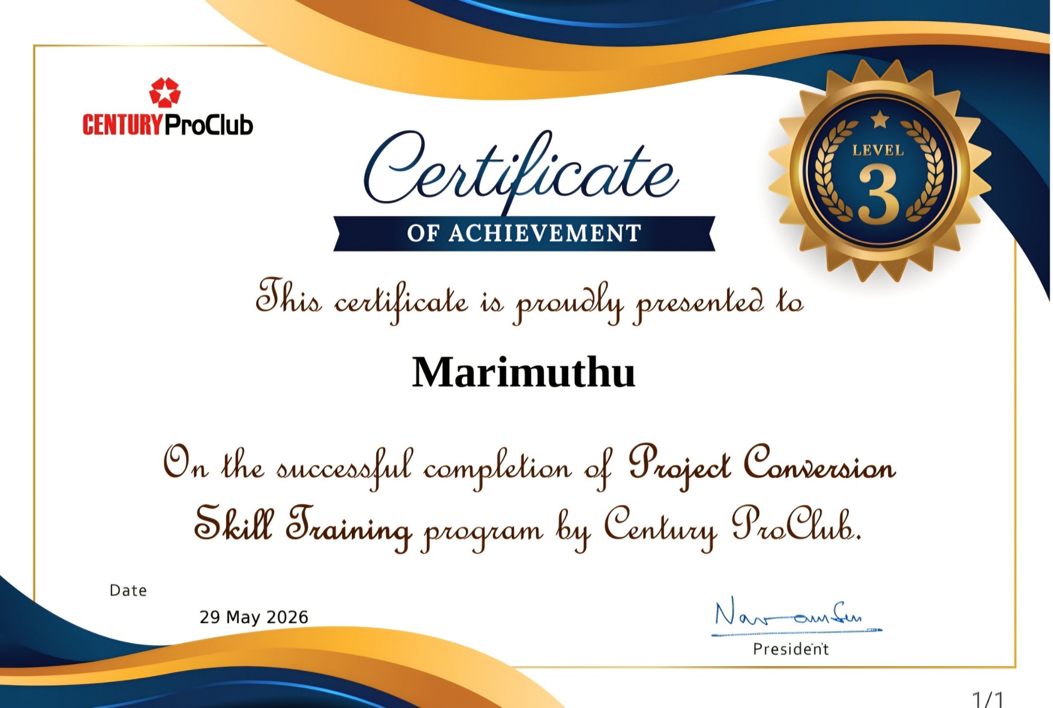 Level 3 Certificate